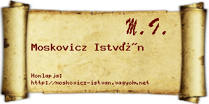 Moskovicz István névjegykártya